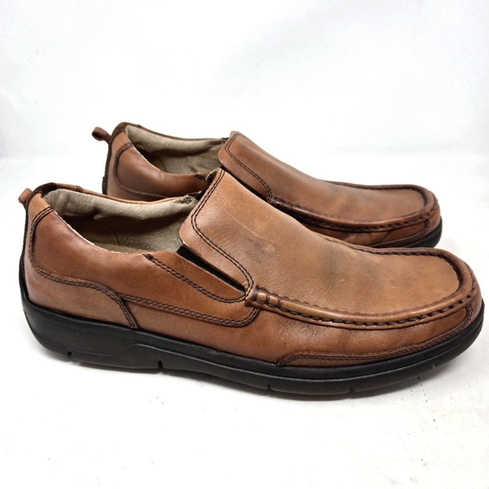 FLORSHEIM Men's Brown Leather Slip-On Loafer Shoes Size 7.5M 13105